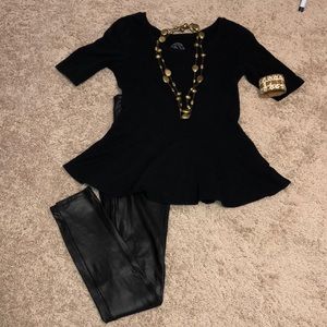 M black peplum top. Worn once